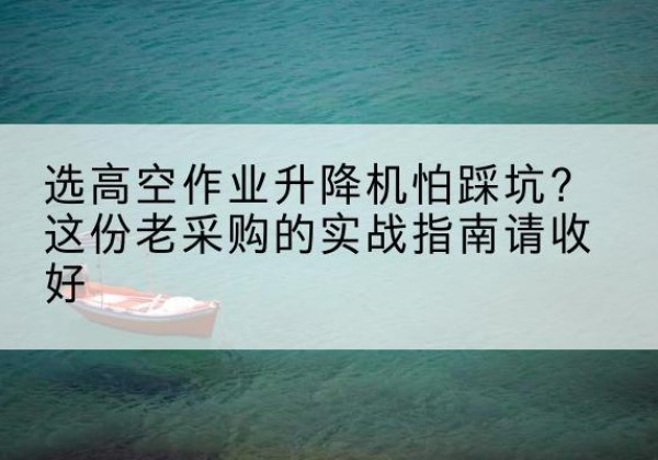 信阳高空作业升降机厂家推荐-选高空作业升降机怕踩坑？这份老采购的实战指南请收好